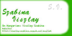 szabina viszlay business card